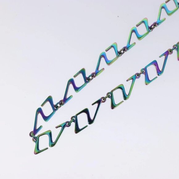 LOUIS VUITTON Collier LV Links Necklace metal Green M68909 LV Auth 127721M - Picture 3 of 12